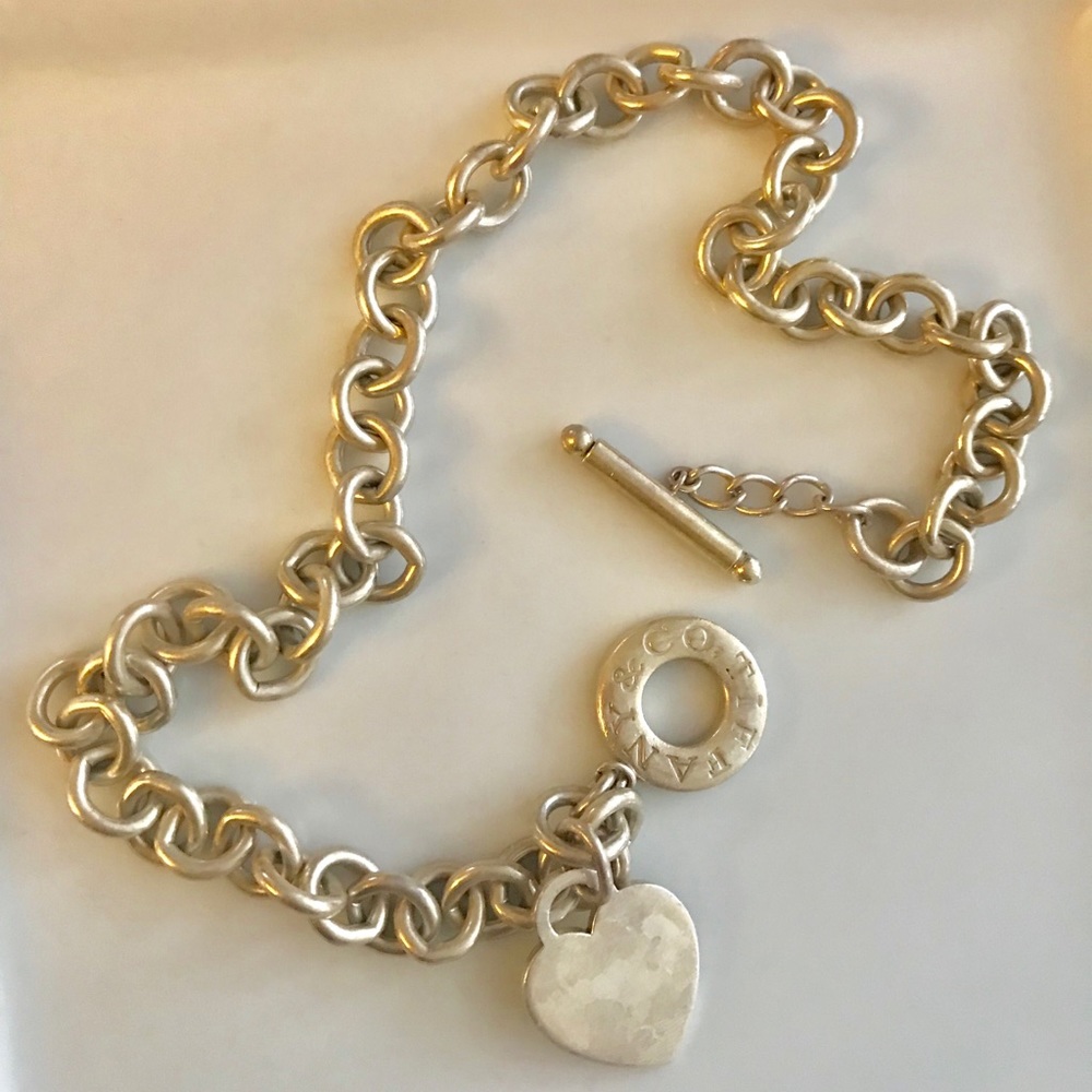 Authentic Tiffany & Co. toggle heart necklace.
